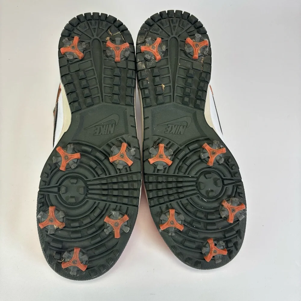 Nike SB Dunk Air White Orange Olive Mens Golf Shoes 484294-101‎ RARE